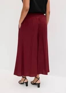 Jupe-culotte en viscose mélangée, Couleur: rouge rubis