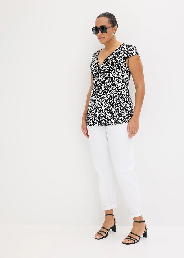 Shirt • zwart-wolwit grafische print plus size • product-page.page-title-suffix
