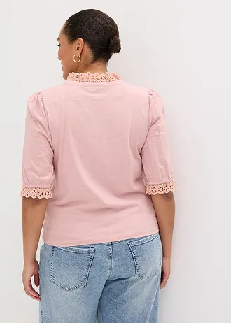 Longsleeve van puur katoen, Kleur: asroze