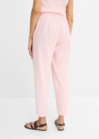Pantalon taille extensible et rafraichissant • rose clair-rose rayé • Boutique bonprix
