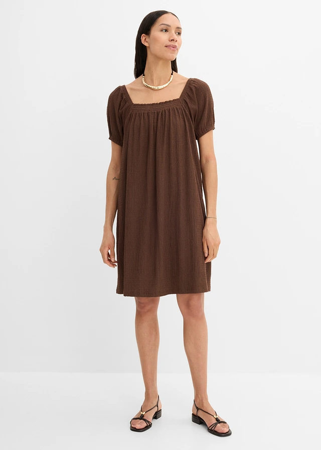 Robe en jersey crêpe texturé