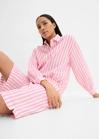 Mousseline short van puur katoen • roze-wolwit • bonprix online shop
