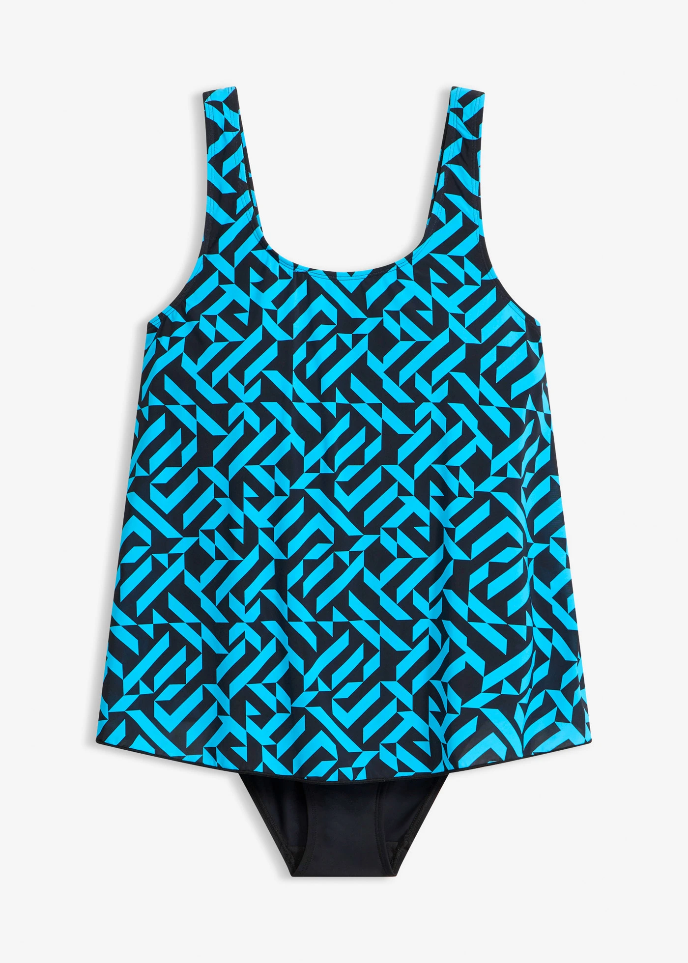 Badpak in tankini-look • zwart/turkoois • bonprix online shop