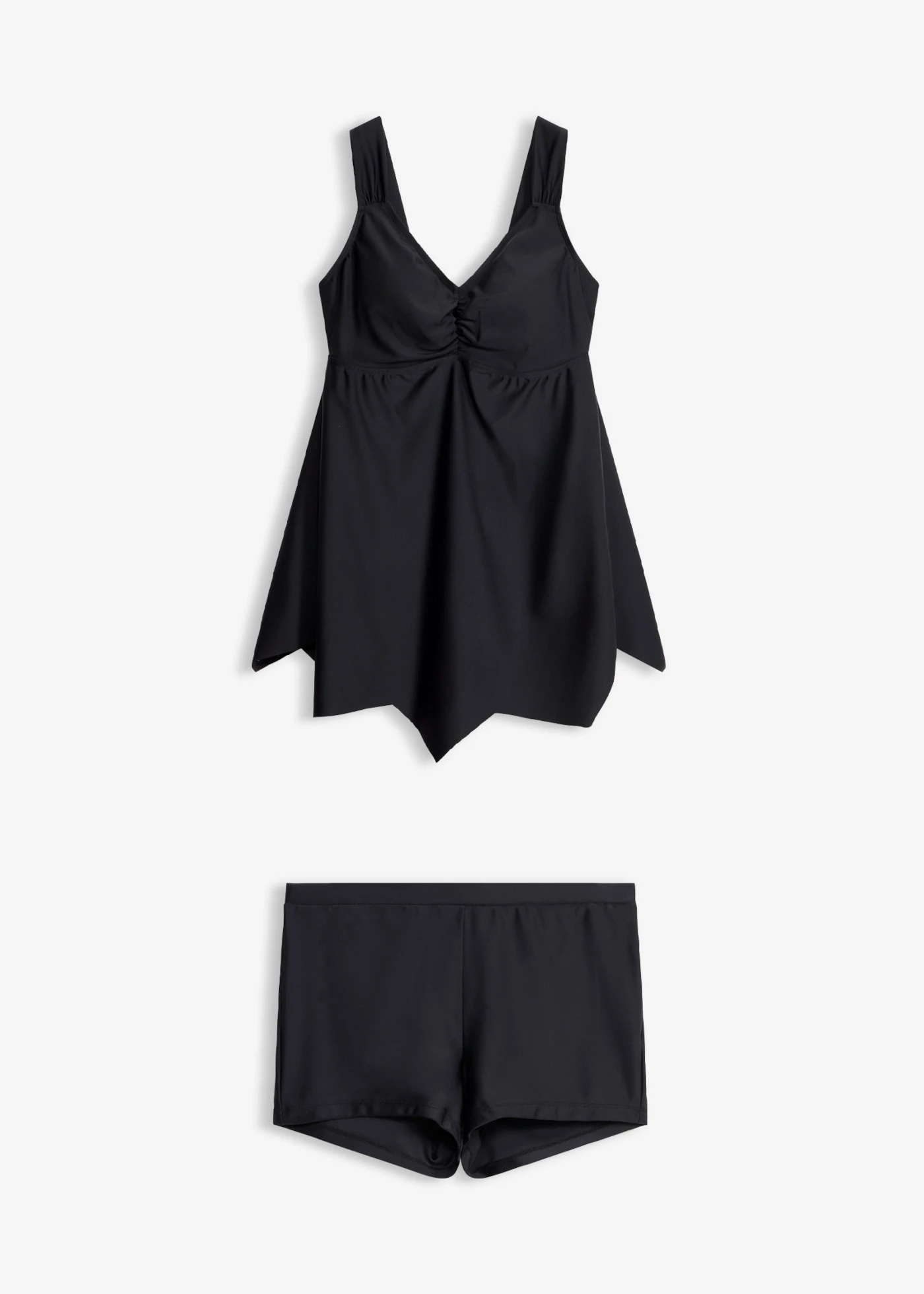 Tankini long à base en zigzag (ens. 2 pces) • noir • Boutique bonprix