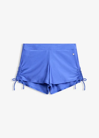 Zwemshort met binnenbroekje van glanzend materiaal, Kleur: blauw