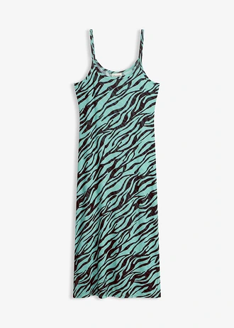 Robe de plage transparente • noir-vert menthe zèbre • Boutique bonprix