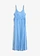 Robe de plage en viscose fluide, Couleur: bleu / blanc rayé