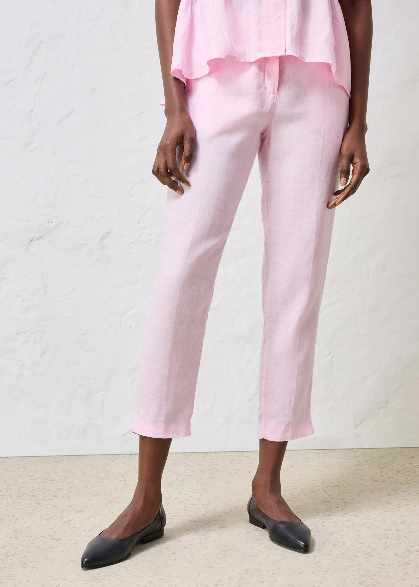 7/8 broek van puur linnen • kristalroze • bonprix online shop