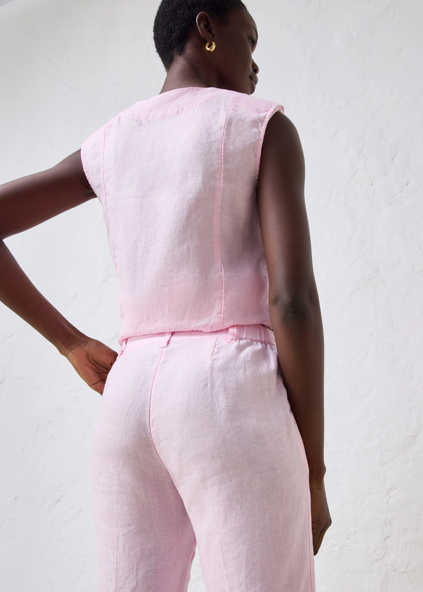 7/8 broek van puur linnen • kristalroze • bonprix online shop