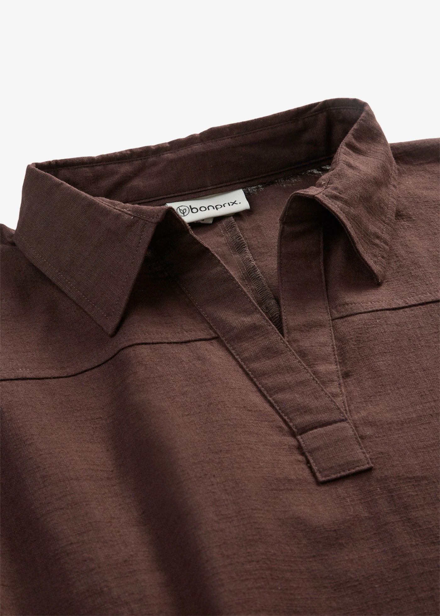 Blouse longue 100% coton • marron foncé • Boutique bonprix