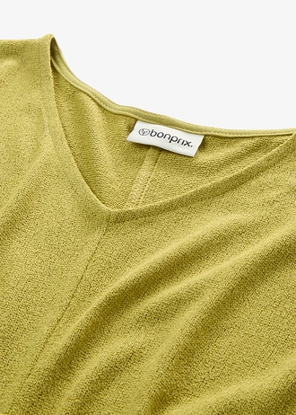 T-shirt effet maille, Couleur: vert cactus