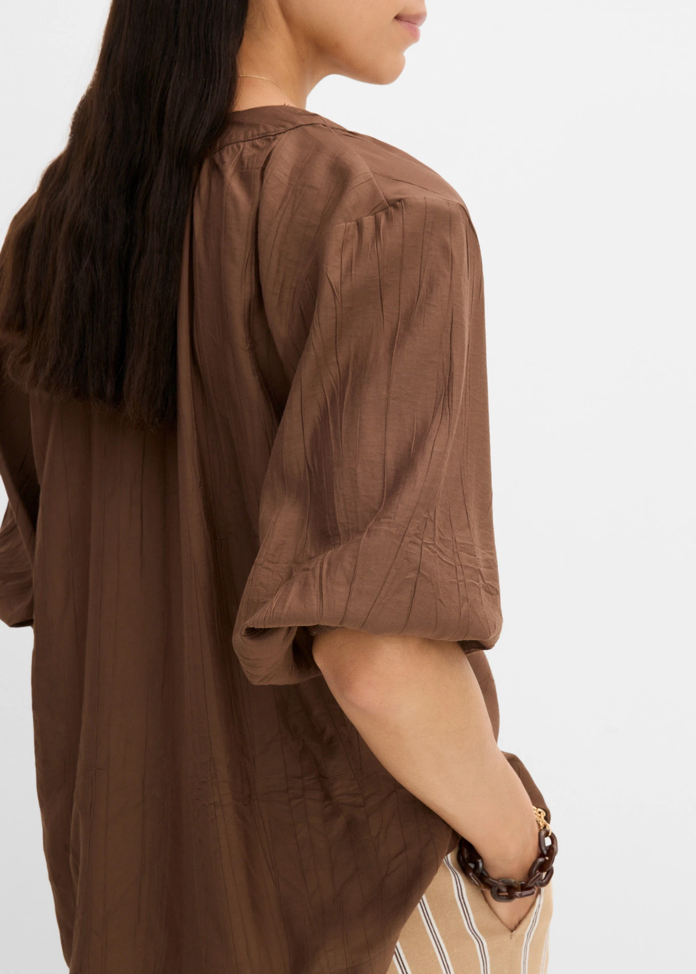 Chemisier doux et oversize • marron • Boutique bonprix