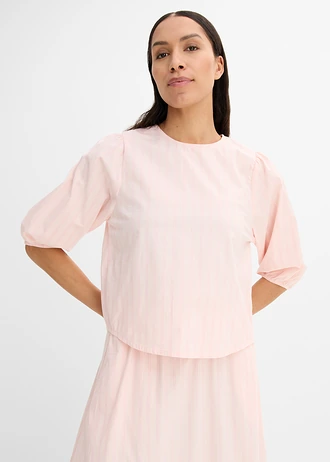 Blouse met volumineuze mouwen • lichtroze-roze gestreept • bonprix online shop