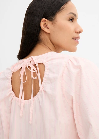 Blouse à manches bouffantes • rose clair-rose rayé • Boutique bonprix