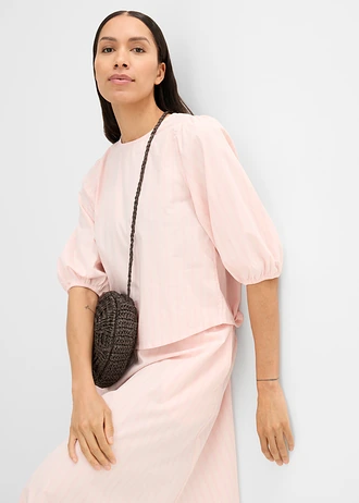 Blouse met volumineuze mouwen • lichtroze-roze gestreept • bonprix online shop