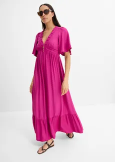 Robe longue en viscose fluide • rose fuchsia • Boutique bonprix
