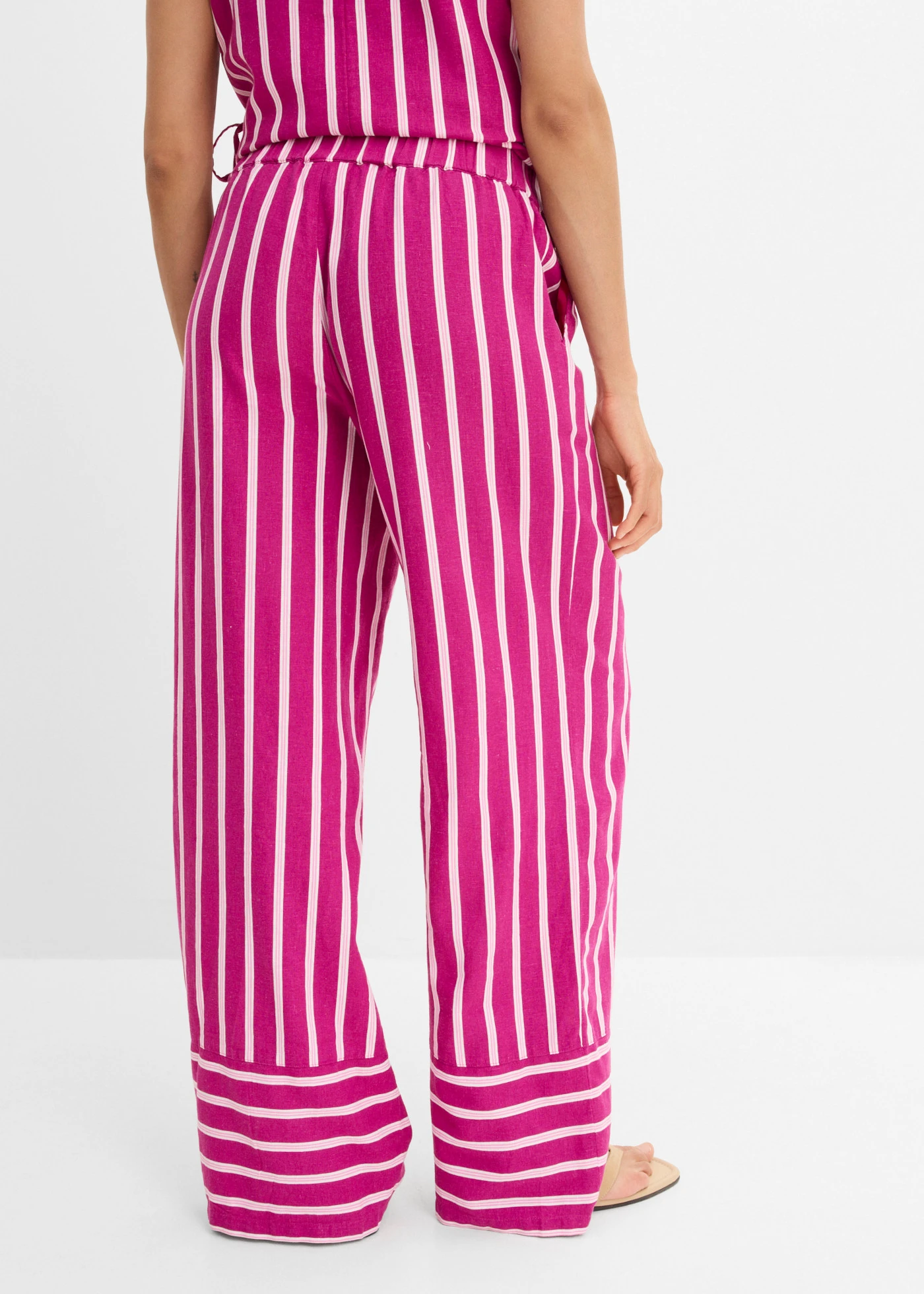 Gestreepte instapbroek • fuchsiapink-roze verticaal gestreept • bonprix online shop