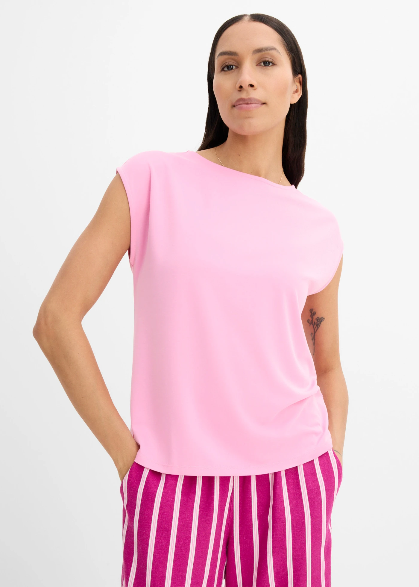 Bluză oversize din mix moale cu viscoză • roz • magazin bonprix