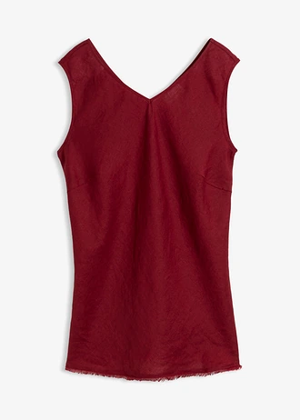 Top van linnen • robijnrood • bonprix online shop