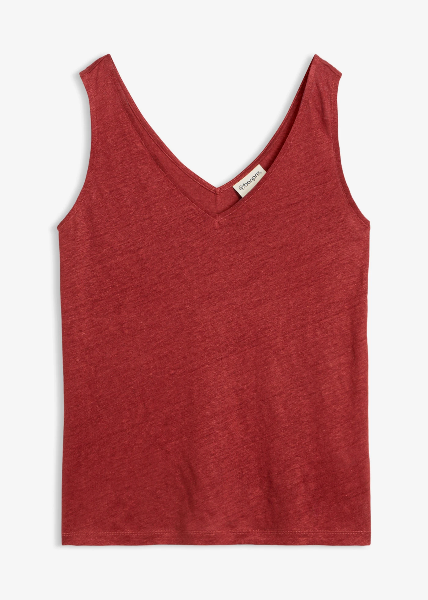 Linnen tanktop • woestijnrood • bonprix online shop