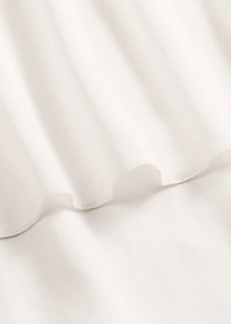 Blouse met puntjes in layerlook, Kleur: wolwit