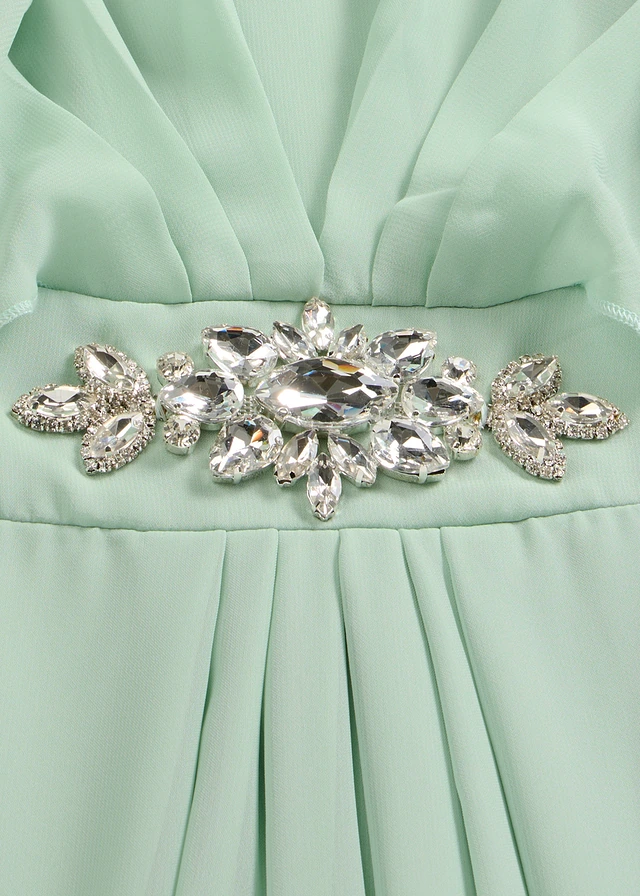 Robe en mousseline avec strass • menthe cristal • product-page.page-title-suffix