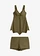 Lange tankini met zigzag-zoom (2-dlg. set), Kleur: donkerolijfgroen