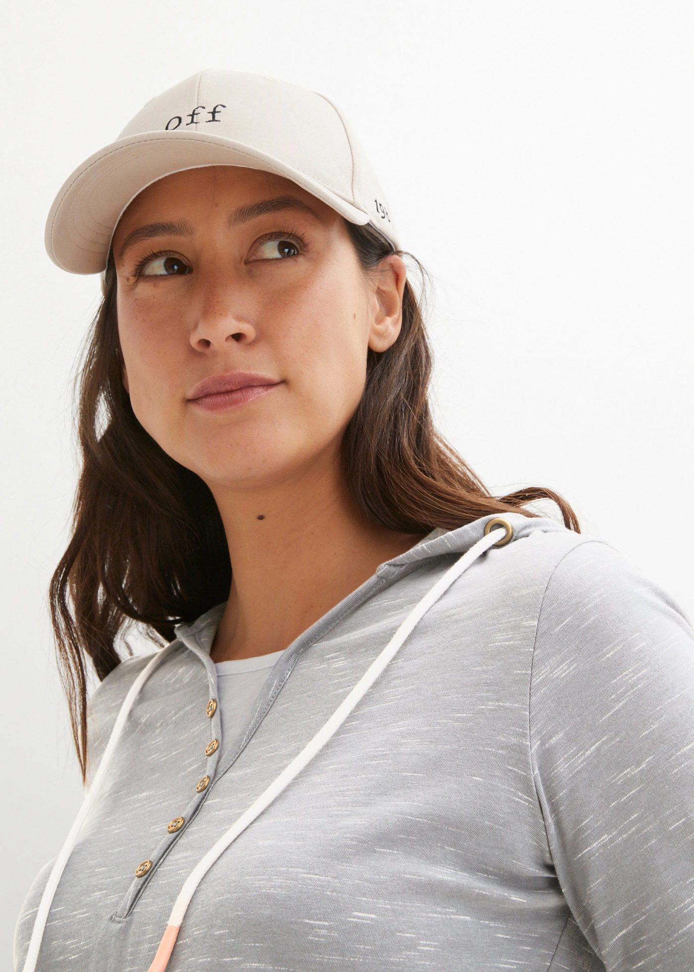 T-shirt à capuche • gris clair chiné • Boutique bonprix