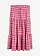 Jupe midi 100% coton, Couleur: rose-rouge cerise carreaux