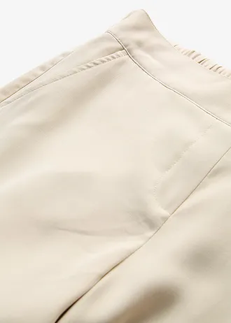 Pantaloni palazzo din material cu viscoză • bej nisipiu mat • magazin bonprix