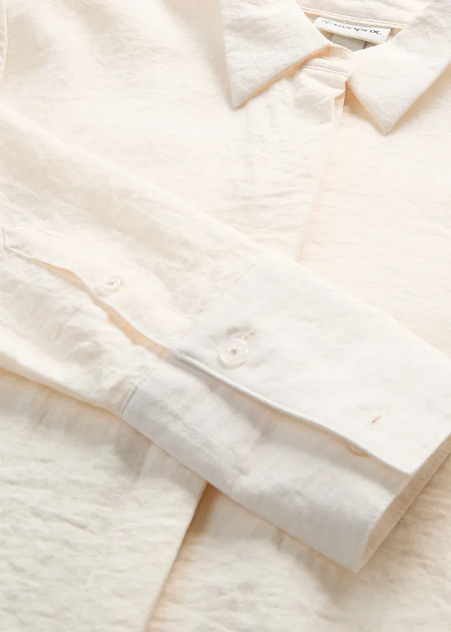 Chemisier long et doux, viscose majoritaire • écru • product-page.page-title-suffix