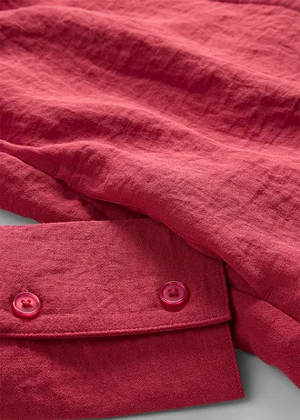 Lange blouse in een zachte viscosemix • kersenrood • bonprix online shop