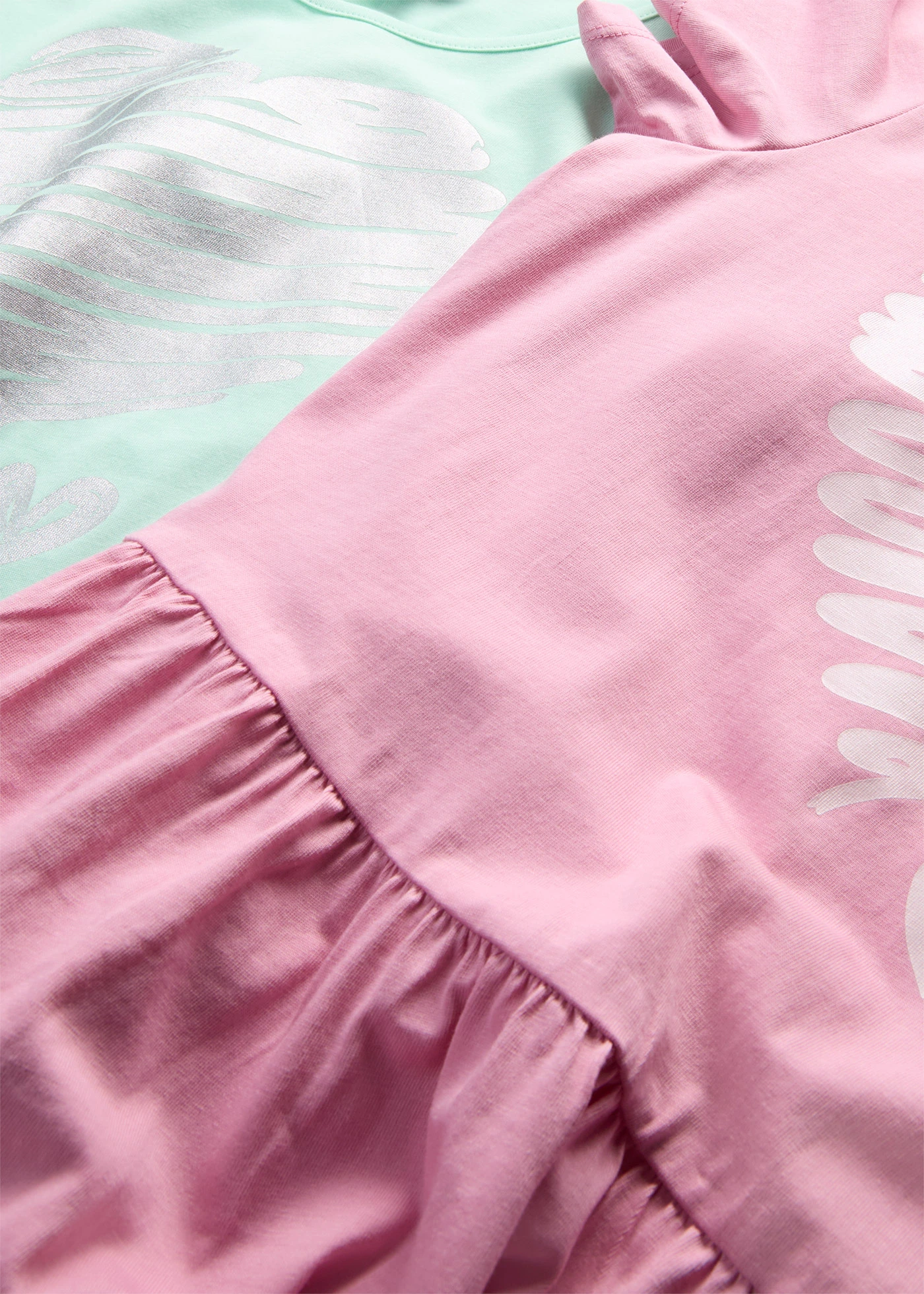 Žerzejové šaty z čisté organické bavlny (2 ks v balení) • světle mátová + kouřová orchidej • bonprix obchod