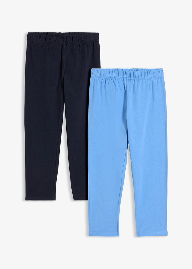 Legginsy rybaczki z materiału z bawełną organiczną (2 szt.)