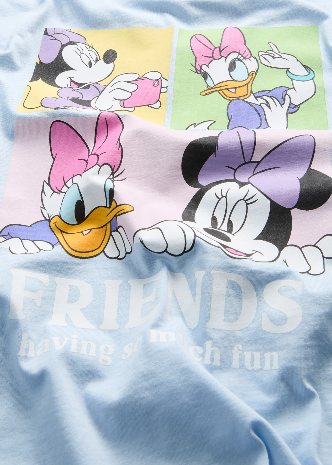 Oversize triko s Mickey Mousem • pudrově modrá s potiskem • bonprix obchod