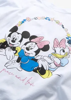 T-shirt Mickey oversize 100% coton • blanc imprimé • Boutique bonprix