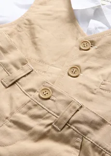 Chemise + veston + pantalon 100% coton (ens. 3 pces) • camel/blanc • Boutique bonprix