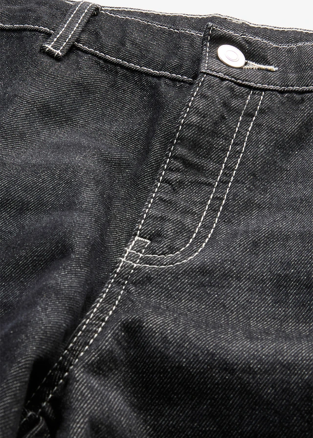 Bermuda loose en jean 100% coton • noir denim • product-page.page-title-suffix