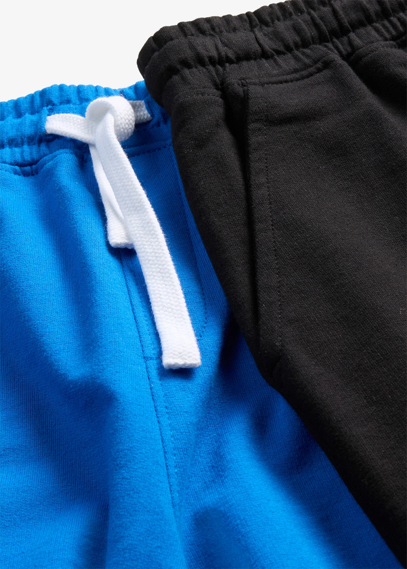 Bermude casual din material moale cu bumbac (set/ 2 buc.) • albastru-azur+negru • magazin bonprix