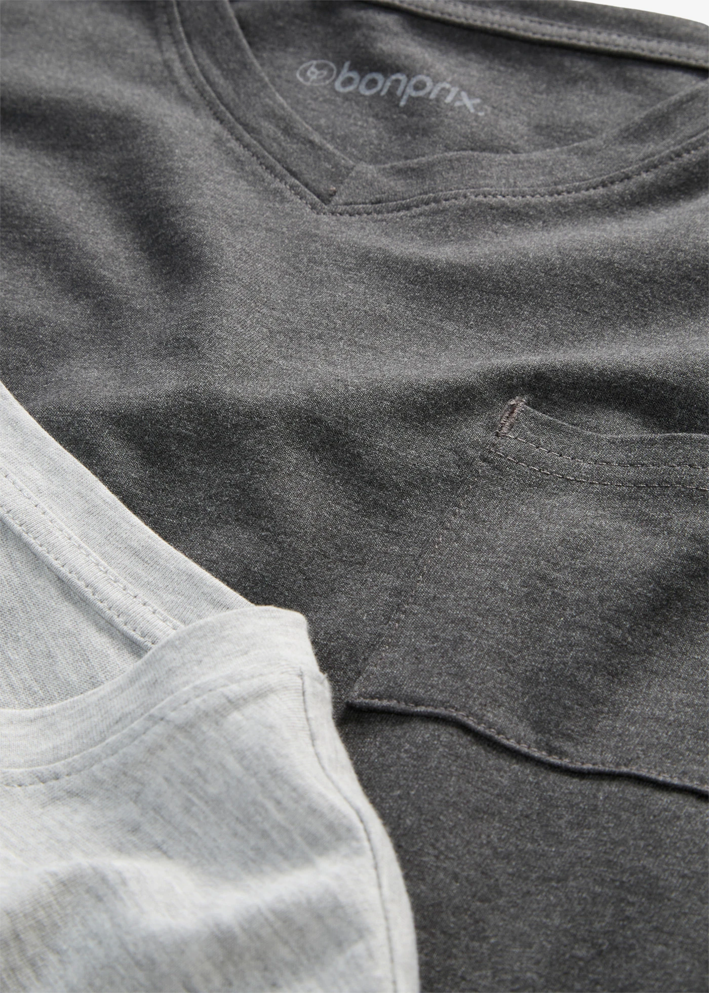 Shortama met katoen (4-dlg. set) • lichtgrijs gemêleerd/antraciet gemêleerd • bonprix online shop