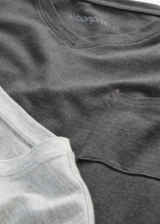 Lot de 2 pyjashorts (ens. 4 pces) • gris clair chiné + anthracite chiné • product-page.page-title-suffix