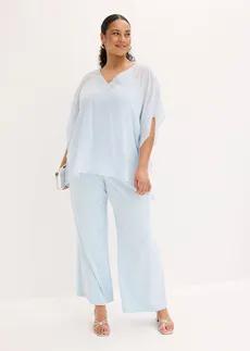 Tuniek met kanten inzetstuk, Kleur: poederblauw