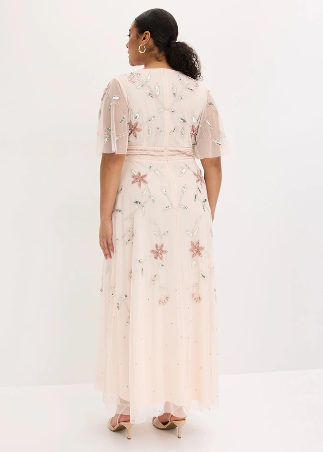 Robe de soirée avec broderies de sequins, Couleur: rose floral