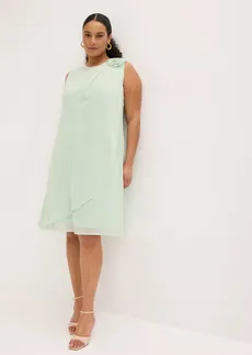 Robe de cocktail avec fleur appliquée, Couleur: menthe cristal