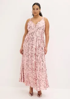 Robe de soirée avec broderies de sequins, Couleur: rose