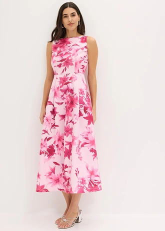 Robe longue • rose-fuchsia floral • Boutique bonprix
