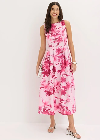 Robe longue, Couleur: rose-fuchsia floral