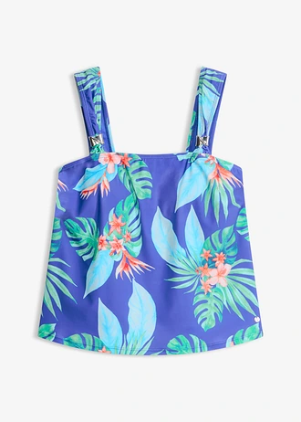 Haut de tankini, Couleur: bleu floral