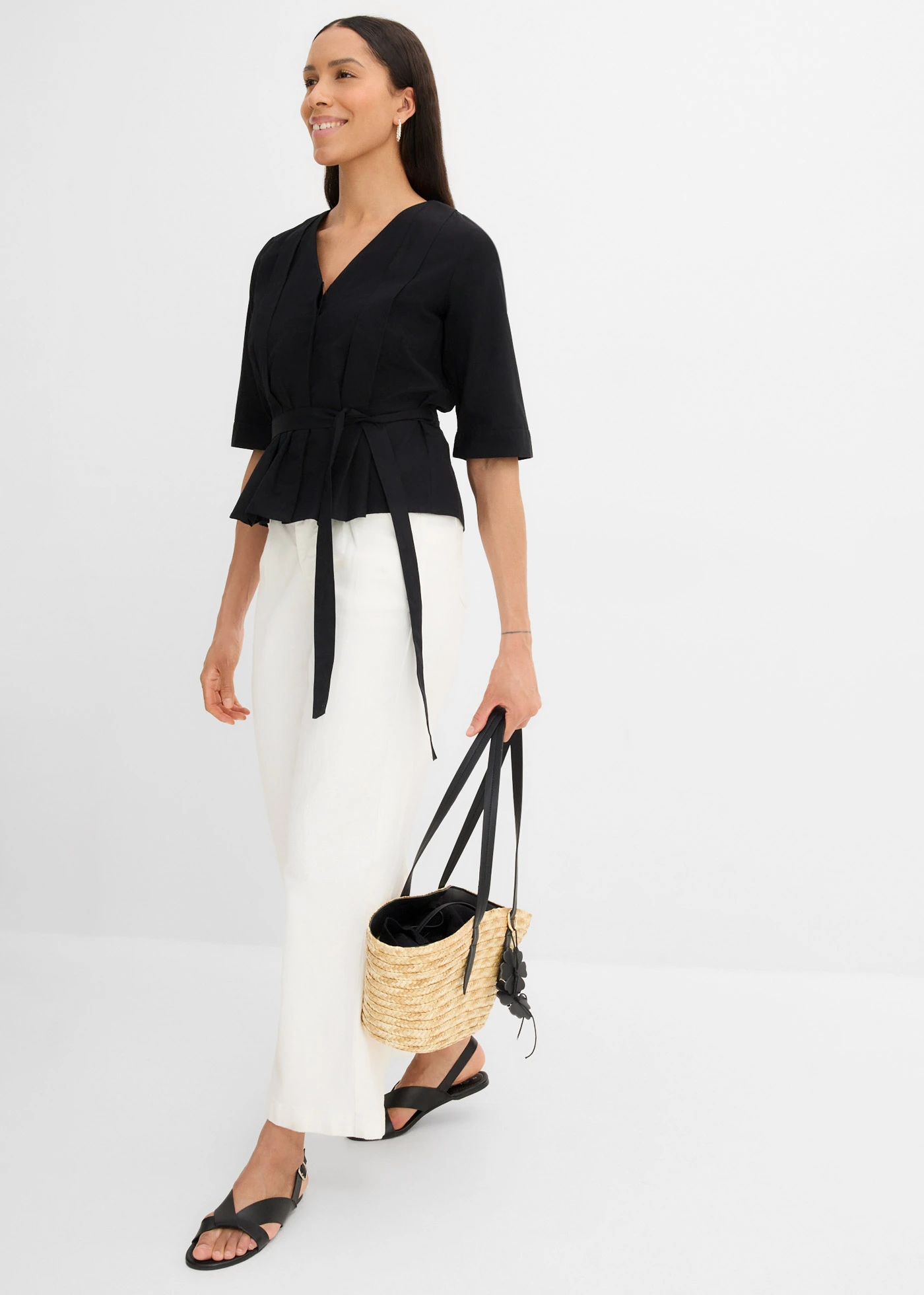 Bluză din bumbac 100% • negru • magazin bonprix