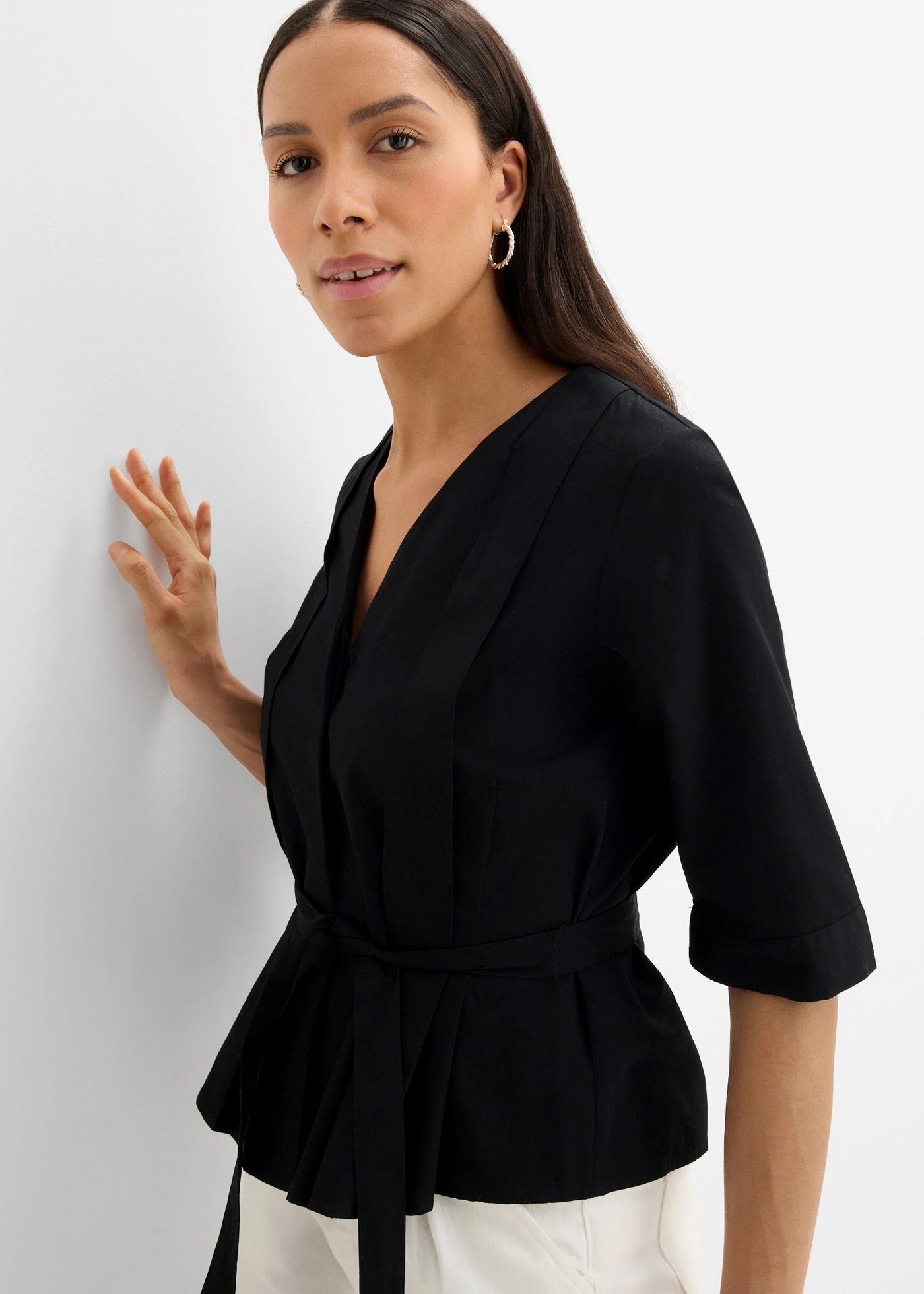 Blouse van katoen • zwart • bonprix online shop